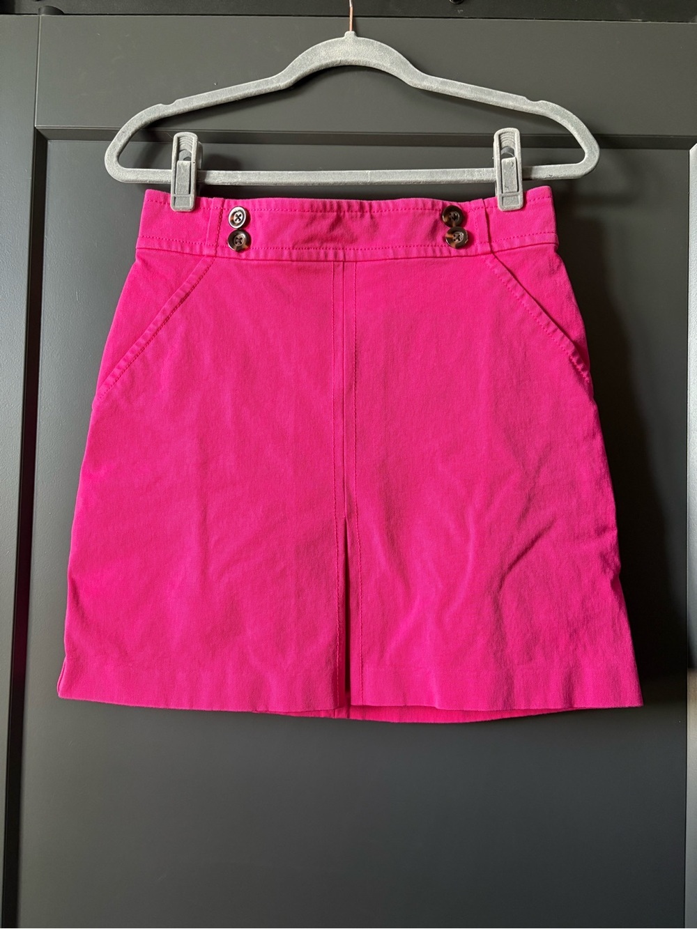 Ann Taylor High-Waist Pink Skirt With Pleat Accent